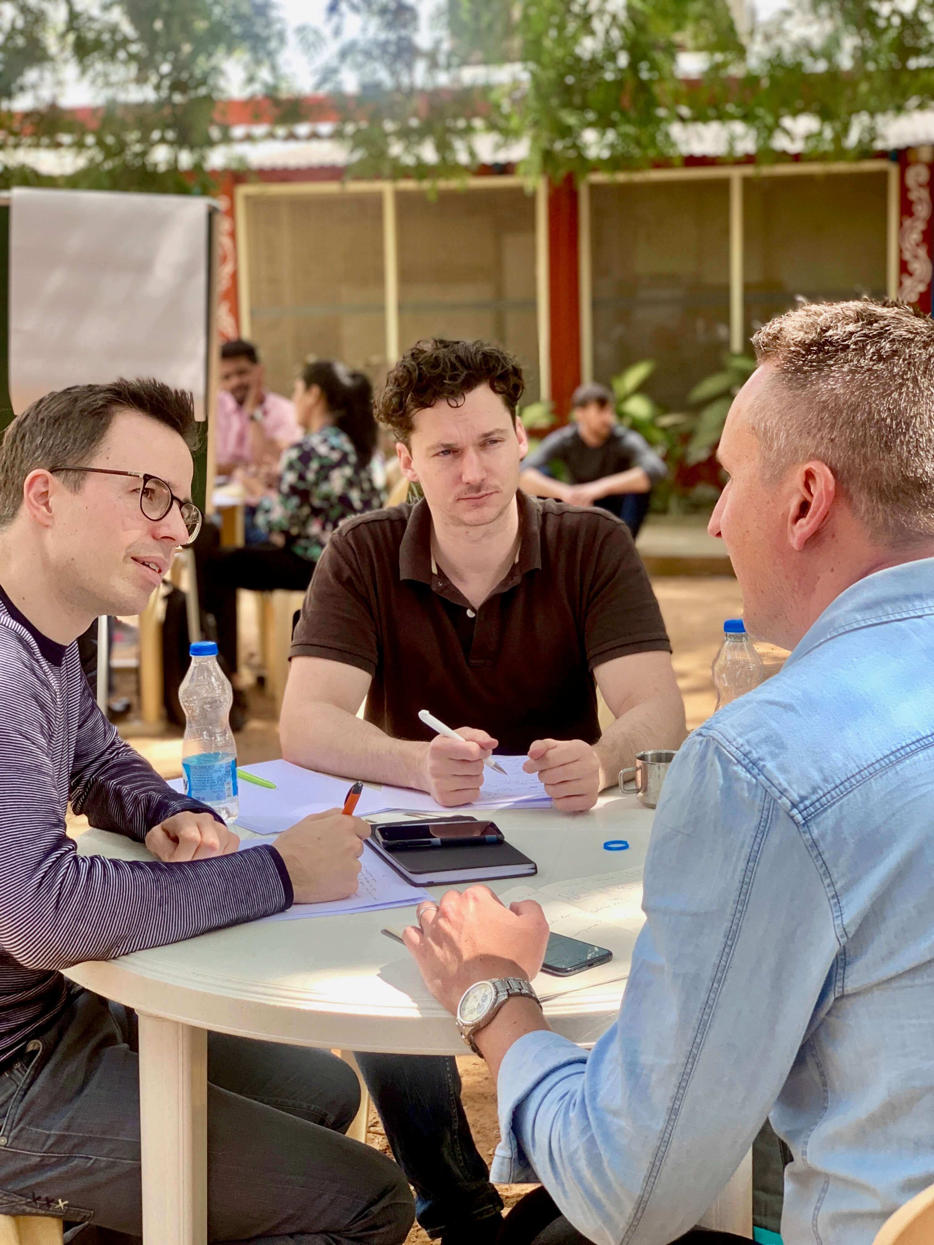 Our corporate services Startup Accelerator mentors hard at work in India